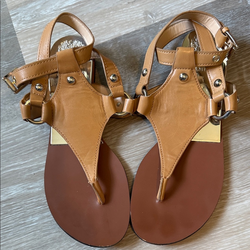 Vince Camuto Tan Leather Sandals